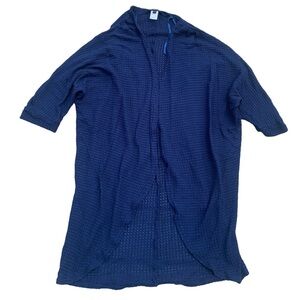 Candy Couture Navy Blue Open Knit Kimono Cardigan XL / TG